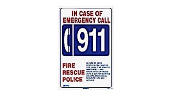 Emergency 911 Sign  12inches x 18inches | SW-8