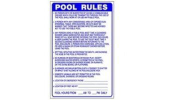 Minnesota Pool Rules 24inches x 36inches | 2436MNA