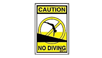 Sign Caution No Diving 12"x18" | SW-20