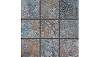 National Pool Tile Raku 2x2 Series | Cobalt Blue | RUCOBALT2X2