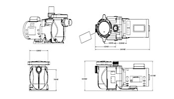 Pentair SuperFlo Standard Efficiency Pool Pump | 115-230V 1HP | EC-348190