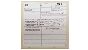 Pentair Square Flange Motor 1HP 230V Almond | 355003S
