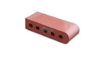 Pacific Clay Cored Bullnose Coping | 12" BKRF Red Flashed | 074502000