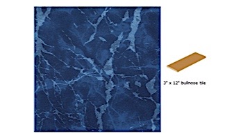 National Pool Tile Seven Seas 3x12 Single Bullnose Pool Tile | Pacific Blue | PA95 SBN