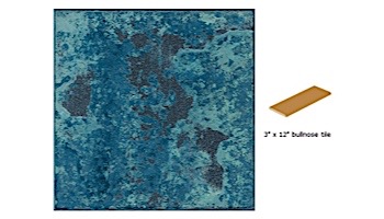National Pool Tile Verona 3x12 Single Bullnose Pool Tile | Borba Turquoise | VR679 SBN