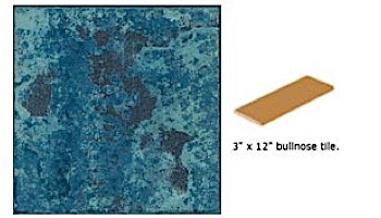 National Pool Tile Verona 3x12 Single Bullnose Pool Tile | Borba Turquoise | VR679 SBN