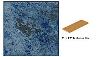 National Pool Tile Verona 3x12 Single Bullnose Pool Tile | Borba Turquoise | VR679 SBN