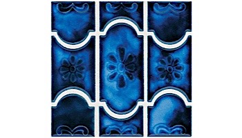 National Pool Tile Botanical Series Pool Tile | Navy Blue | BUE40