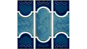 National Pool Tile Botanical Series Pool Tile | Navy Blue | BUE40