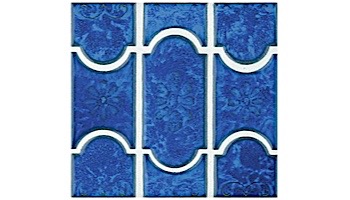 National Pool Tile Botanical Series Pool Tile | Navy Blue | BUE40