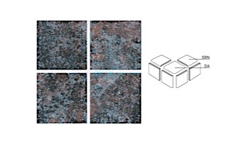 National Pool Tile Dakota Series Pool Tile | Rustic Blue 3x3 DA | DK354 DA