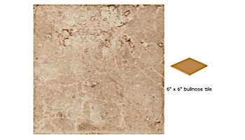 National Pool Tile Catania 6x6 Single Bullnose Pool Tile | Rust | CATRUST SBN