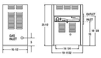 Pentair Minimax High Performance Above Ground & Spa Heater - Electronic Ignition - Natural Gas - 75000 BTU - 460399