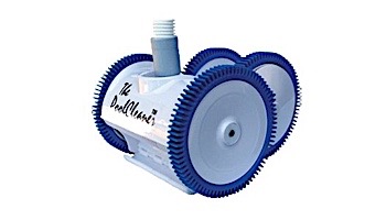 Poolvergnuegen PoolCleaner 4-Wheel Suction Side Cleaner | White Blue Model | W3PVS40JST