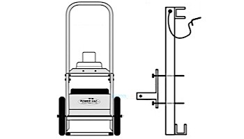 PowerVac Mini Service Cart Only for PV2100, PV2200 & PV2500 Models with Truck/Trailer Mount & 2" Hitch | 067-D