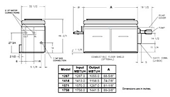 Raypak Raytherm P1287 #49 Commercial Swimming Pool Heater with H-Style Bypass and Outdoor Top | Natural Gas 1,287,000 MBTU | 001377