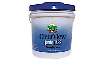 ClearView 3" Jumbo Unwrapped Chlorine Tabs | 25 LB | CVTL025U