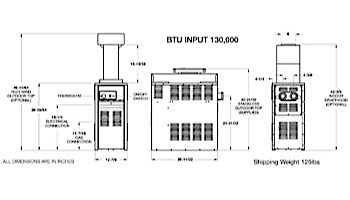 Raypak Versa 130k BTU Above Ground & Spa Heater | Millivolt | Propane | P-M130A-MP-C #59 011488