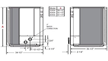 Raypak Heat Pump 133K BTU | Titanium Heat Exchanger | Analog Controls | 013334 013338 | M8350ti-A