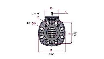 Fluidra USA 4" Butterfly Valve 150 PSI EPDM Seal, Zinc Shaft | 02583