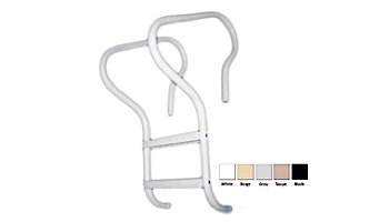 Saftron Camelback 3-Step Ladder | .25" Thickness 1.90" OD | 29"W x 55"H | White | P-529-L3-W