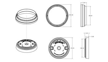 Pour-A-Lid 10" Round Pool Skimmer Cover For New Construction | Grey | 201 PAL GRAY