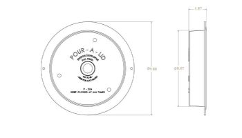 Pour-A-Lid 9" Round Replacement Lid for Existing Pool Skimmer | Tan | 204 PAL TAN