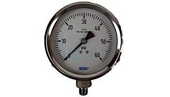 Super Pro 2" Pressure Gauge 0-60# Plastic 1/4" NPT Bottom Mount | 81060BU