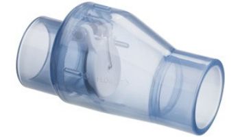 SuperPro 2"S Clear Swing PVC Check Valve | 0.5lb Spring | 0821-20C