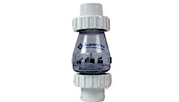 SuperPro Swing-Spring Clear Check Valve with Unions .5lb SlipxSlip 2" | 0823-20C