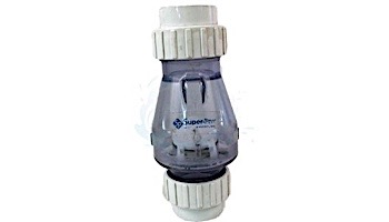 SuperPro Swing-Spring Clear Check Valve with Unions .5lb SlipxSlip 2" | 0823-20C