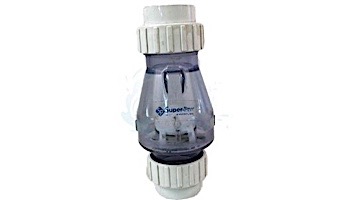 SuperPro Swing-Spring Clear Check Valve with Unions .5lb SlipxSlip 1" | SP0823-10C