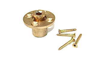 PoolTux Brass Wood Deck Anchor Assembly with Screws | MH216