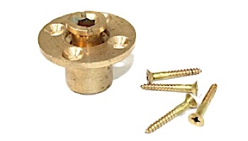 PoolTux Brass Wood Deck Anchor Assembly with Screws | MH216