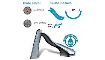 SR Smith TurboTwister Pool Slide | Right Curve | Gray Granite | 688-209-58124