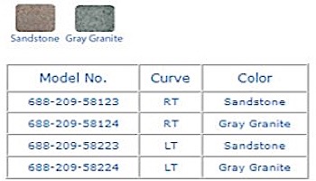 SR Smith TurboTwister Pool Slide | Right Curve | Gray Granite | 688-209-58124