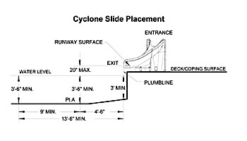 SR Smith Cyclone Pool Slide | Right Curve | Sandstone | 698-209-58123