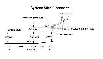 SR Smith Cyclone Pool Slide | Right Curve | Gray Granite | 698-209-58124