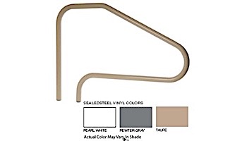 SR Smith 48" Center Grab 4 Bend Sealed Steel Rail | Taupe Color | 304 Grade | .049 Wall Residential | DMS-101A-VT