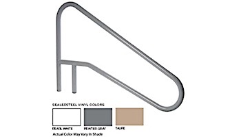 SR Smith 54" Center Grab 3 Bend Sealed Steel Rail | Taupe Color | 304 Grade | .049 Wall Residential | DMS-102A-VT