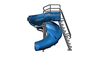 SR Smith Vortex Pool Slide | Ladder & Open Flume | Blue | 695-209-13