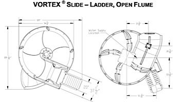 SR Smith Vortex Pool Slide | Ladder & Open Flume | Gray Granite | 695-209-124