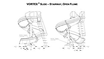 SR Smith Vortex Pool Slide | Ladder & Open Flume | Gray Granite | 695-209-124