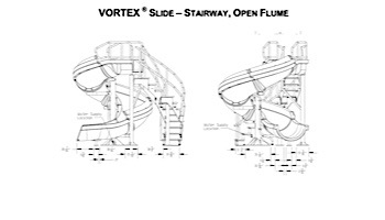 SR Smith Vortex Pool Slide | Spiral Staircase & Open Flume | Blue | 695-209-33