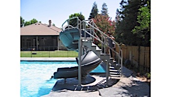 SR Smith Vortex Pool Slide | Spiral Staircase & Open Flume | Blue | 695-209-33