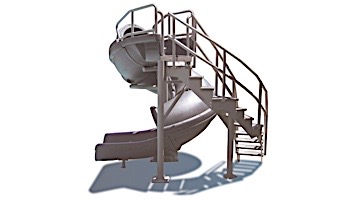 SR Smith Vortex Pool Slide | Spiral Staircase & Open Flume | Blue | 695-209-33