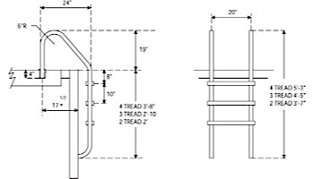 SR Smith Economy 3-Step Ladder Elite | VL Stainless Steel Treads EP Marine Grade | VLLS-103S-MG