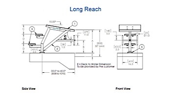 SR Smith Legacy Single Post Long Reach Starting Platform with Anchor | LGCYL1-SP-9999