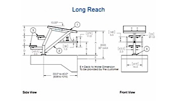 SR Smith Legacy Single Post Long Reach Starting Platform without Anchor | LGCYL2-SP-9999A