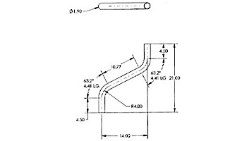 SR Smith Pool Slide Stainless Steel Off-Set Leg | 75-209-5879